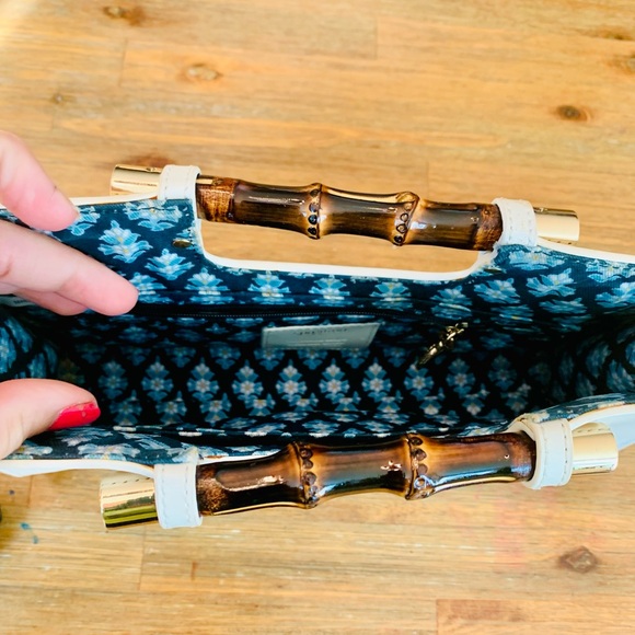 Bamboo Moon White Clutch Crossbody by Spartina 449 vegan leather - Picture 4 of 14